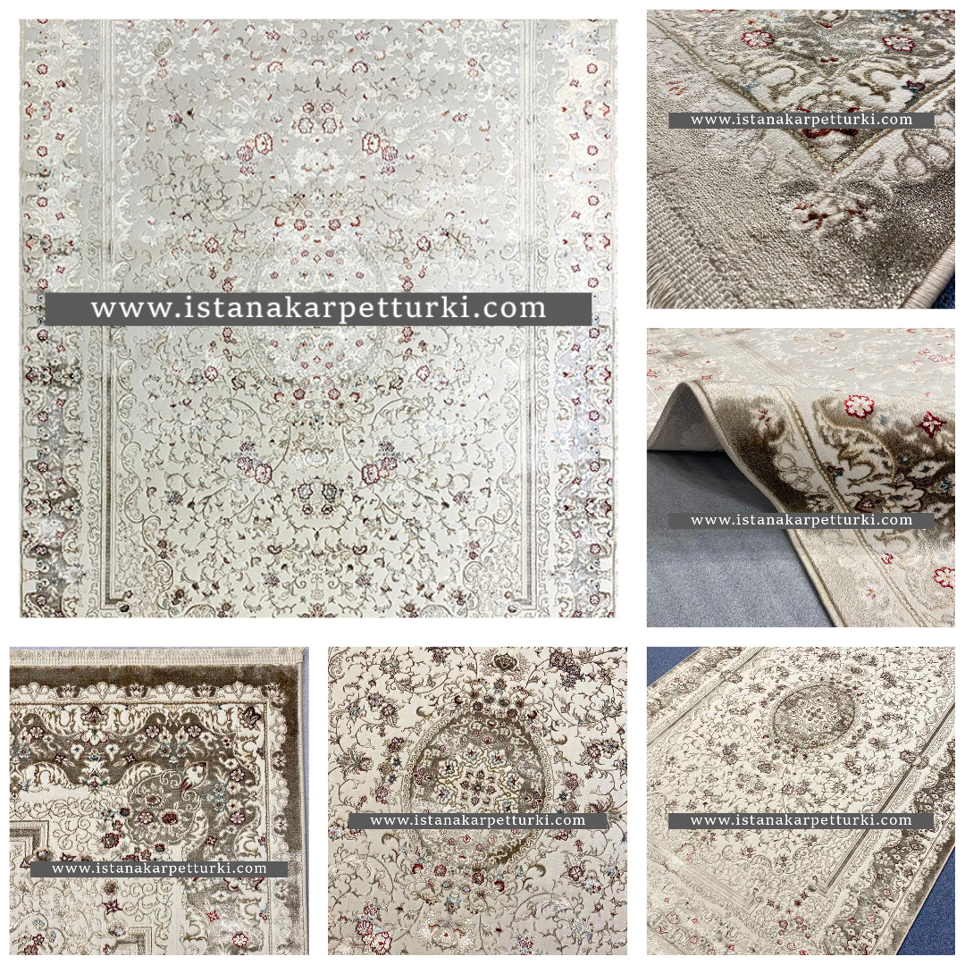 Karpet Turki Tebal Berkualitas Tinggi, Karpet Turki Kelas Atas Tahan Lama untuk Ruang Tamu dan Kamar Tidur | Istana Karpet Turki silk NA37A