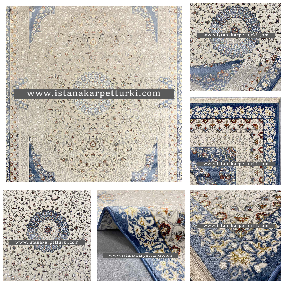 Karpet Turki Gaya Persia Berkualitas Tinggi dan Tahan Lama untuk Ruang Tamu dan Kamar Tidur | Istana Karpet Turki Silk N794A