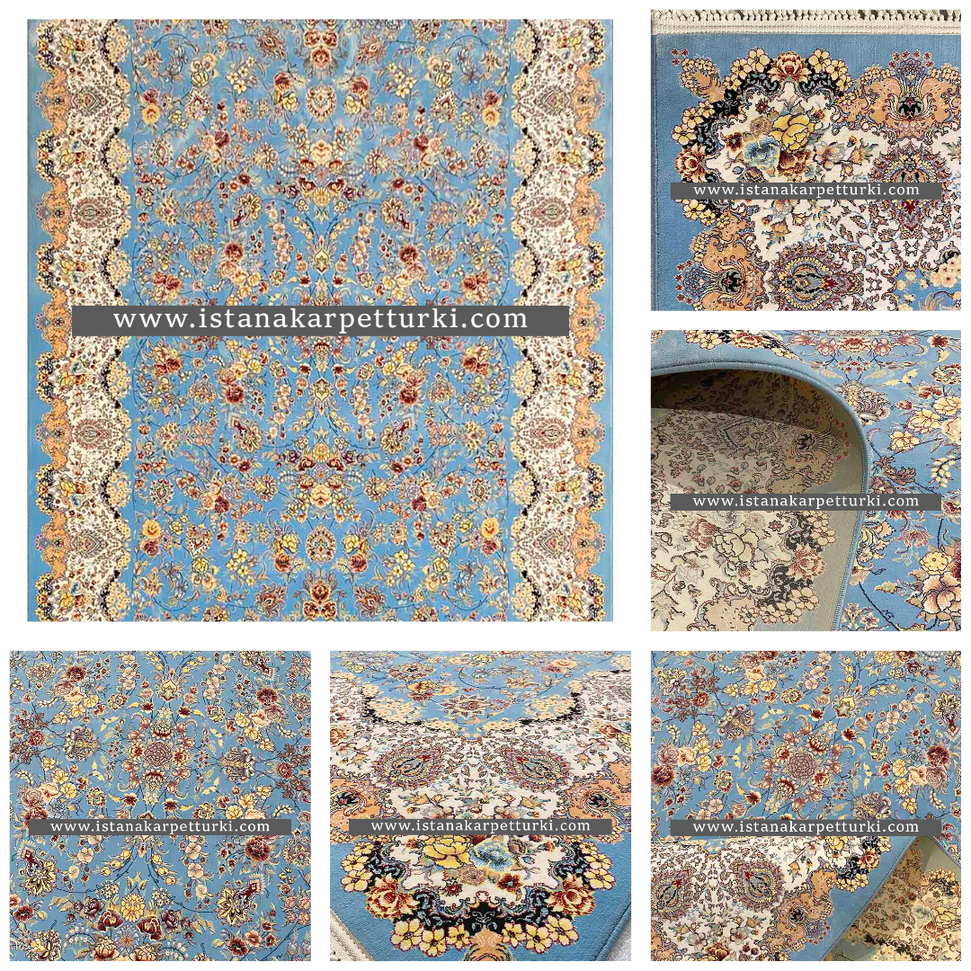 Karpet Iran Nain dengan Desain Karpet Persia Berbahan Wol, Karpet Buatan Manusia Iran untuk Ruang Tamu | Istana Karpet Turki